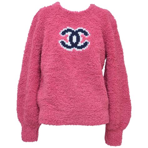 chanel sweater pink|Chanel vintage sweater.